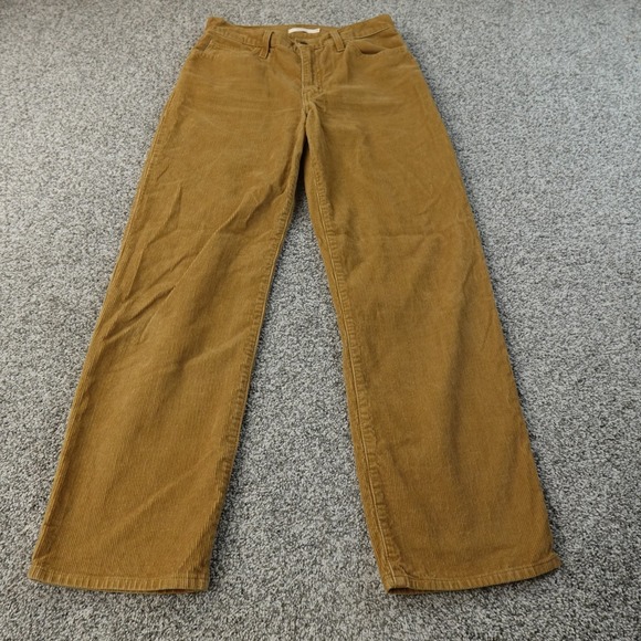 Levi's Denim - Levis Pants Womens 29 Brown Cord Corduroy High Rise 94 Baggy 5 Pocket Jeans Mom
